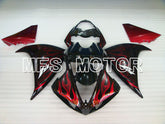 Carénage ABS injecté Yamaha YZF-R1 2009-2011 - Flamme - Couleur vin rouge noir - MFS3450